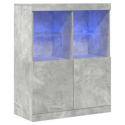 Credenza Grigio Cemento 81x37x100 cm in Legno Multistrato