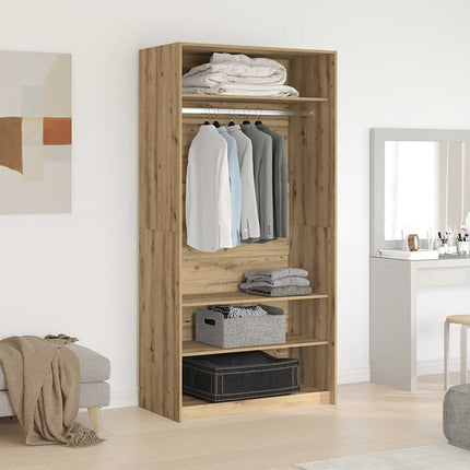 Armadio Rovere Artigianale 100x50x200 cm in Legno Multistrato