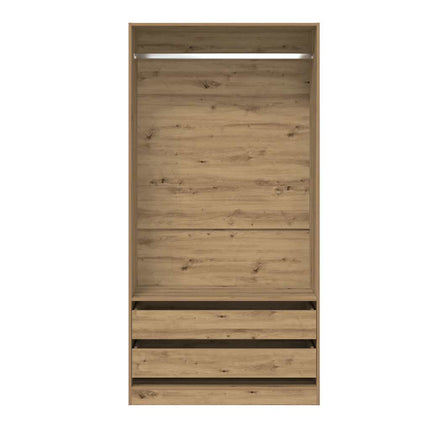 Armadio Rovere Artigianale 100x50x200 cm in Legno Multistrato