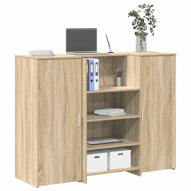 Banco Reception Rovere Sonoma 135x50x103,5 cm Legno Multistrato