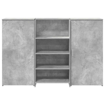 Banco Reception Grigio Cemento 155x50x103,5cm Legno Multistrato