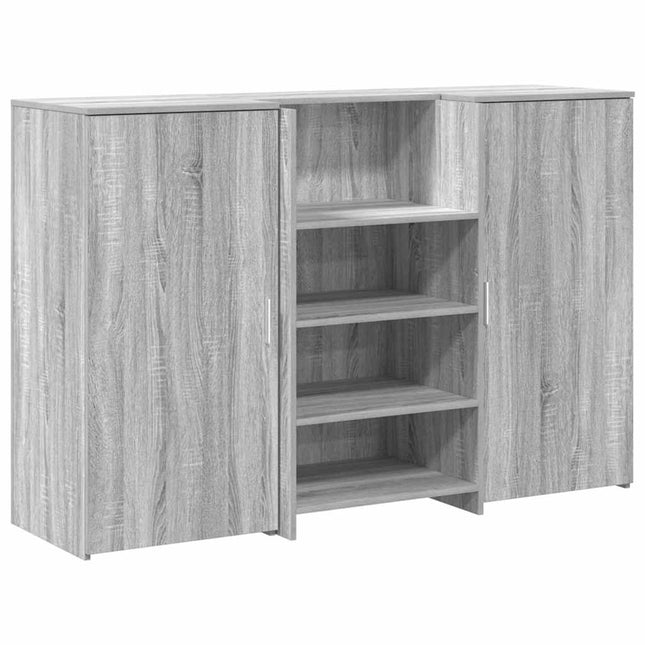 Banco Reception Grigio Sonoma 155x50x103,5 cm Legno Multistrato