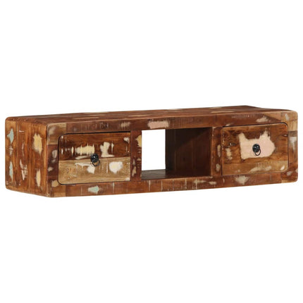 Mobile TV a Parete 100x32x25 cm in Legno Massello di Recupero
