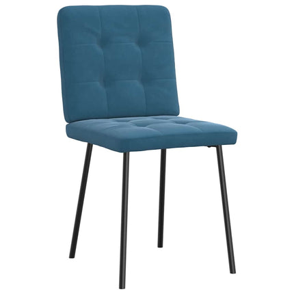 Sedie da Pranzo 2 pz Blu in Velluto