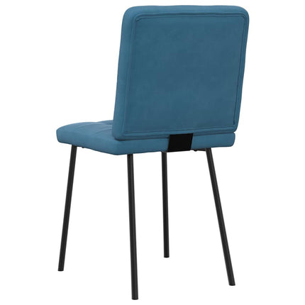 Sedie da Pranzo 2 pz Blu in Velluto