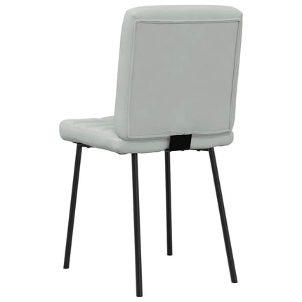 Sedie da Pranzo 2 pz Grigio Chiaro in Velluto