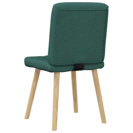 Sedie da Pranzo 2 pz Verde Scuro in Tessuto