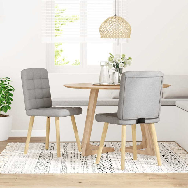 Sedie da Pranzo 2 pz Grigio Nuvola in Tessuto