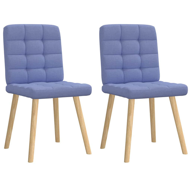 Sedie da Pranzo 2 pz Blu Jeans in Tessuto