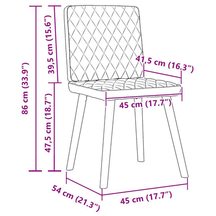 Sedie da Pranzo 2 pz Lino
