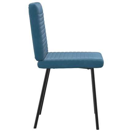 Sedie da Pranzo 2 pz Blu in Velluto