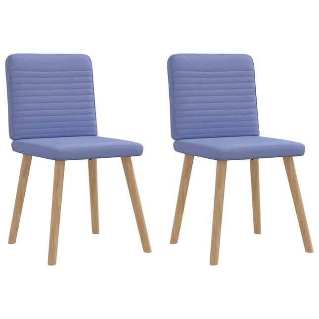 Sedie da Pranzo 2 pz Blu Jeans in Tessuto