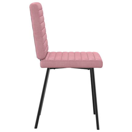 Sedie da Pranzo 2 pz Rosa in Velluto