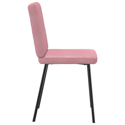 Sedie da Pranzo 2 pz Rosa in Velluto