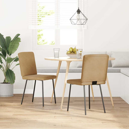 Sedie da Pranzo 2 pz Marroni in Velluto