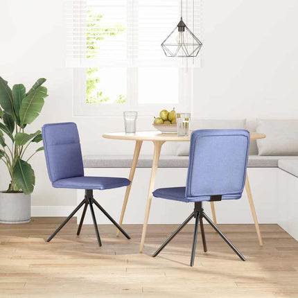 Sedie da Pranzo 2 pz Blu Jeans in Tessuto