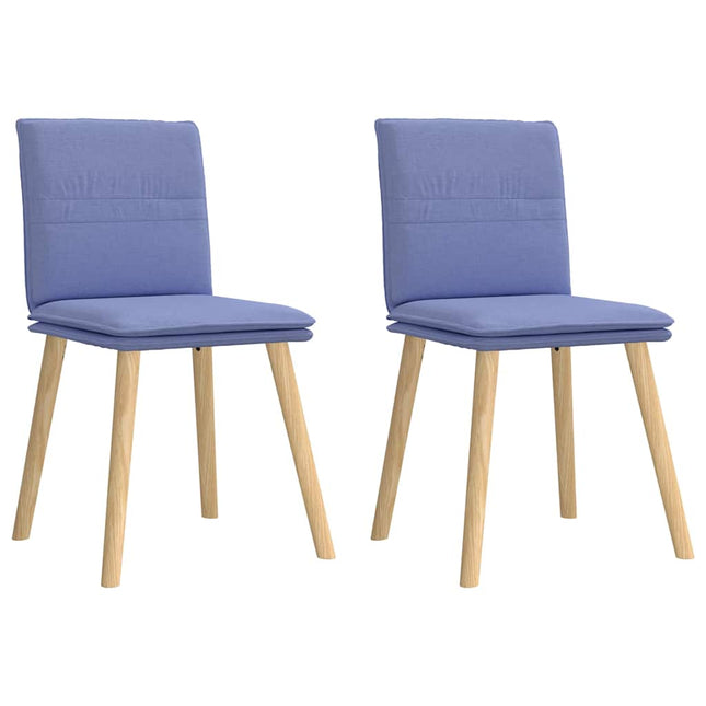 Sedie da Pranzo 2 pz Blu Jeans in Tessuto