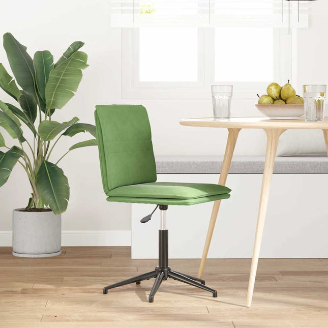 Sedia da Pranzo Verde Chiaro in Velluto