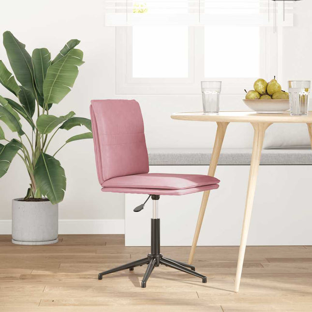 Sedia da Pranzo Rosa in Velluto
