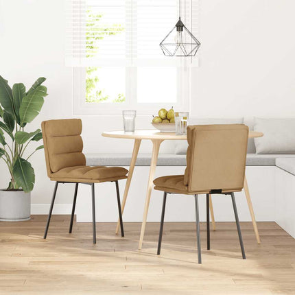 Sedie da Pranzo 2 pz Marroni in Velluto