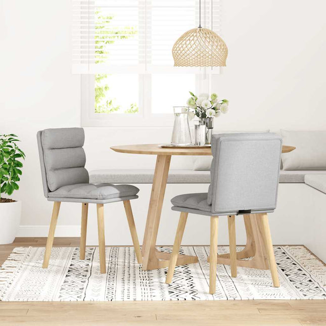 Sedie da Pranzo 2 pz Grigio Nuvola in Tessuto