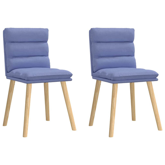 Sedie da Pranzo 2 pz Blu Jeans in Tessuto