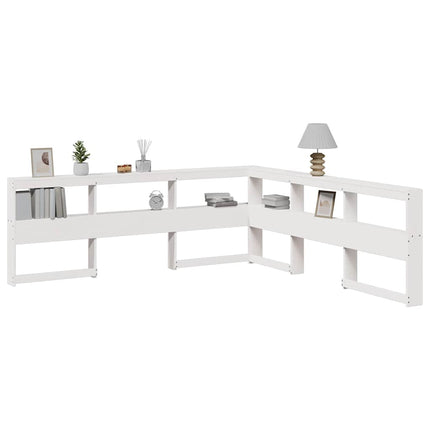 Testiera Libreria a L 180 cm in Legno Massello di Pino