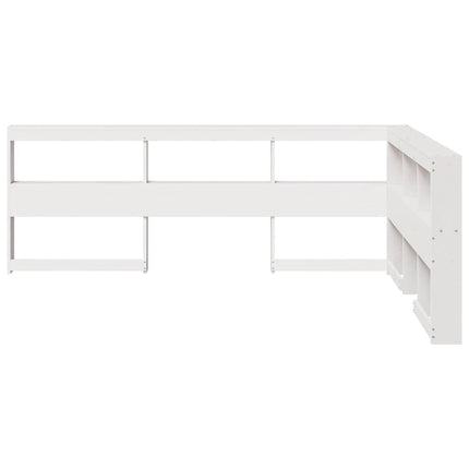 Testiera Libreria a L 160 cm in Legno Massello di Pino