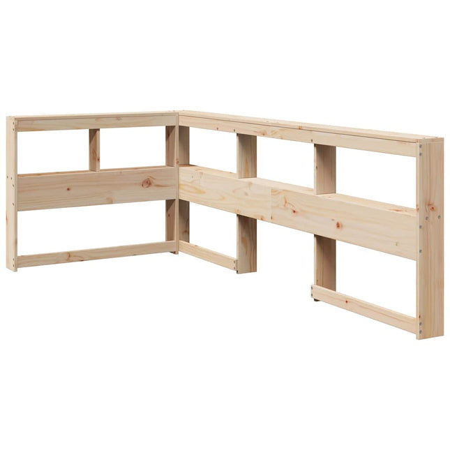Testiera Libreria a L 90 cm in Legno Massello di Pino
