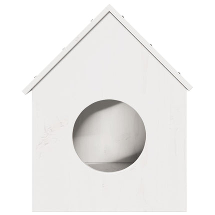 Cuccia per Gatti Bianca 41x50x50 cm in Legno Massello di Pino