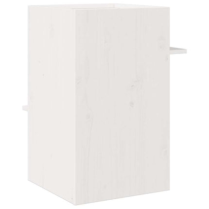 Cuccia per Gatti Bianca 43x43x60 cm in Legno Massello di Pino