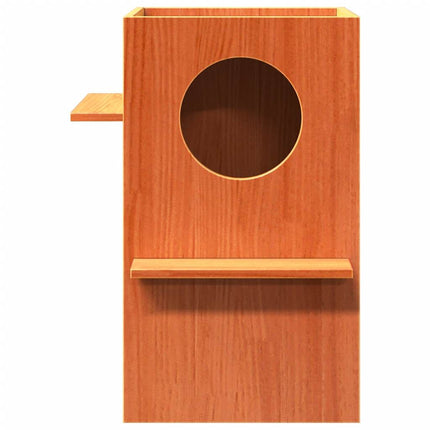 Cuccia per Gatti Marrone Cera 43x43x60cm Legno Massello di Pino