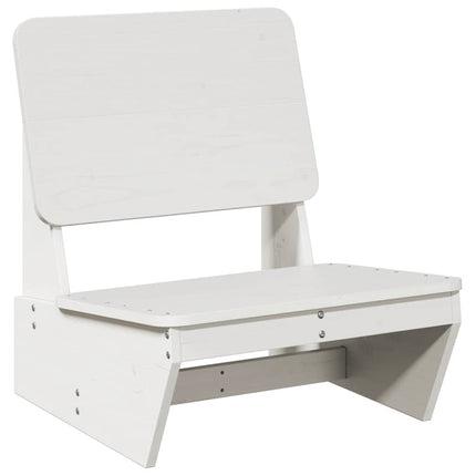 Sedia da Giardino Bianca 60x64x70,5cm in Legno Massello di Pino