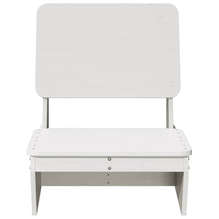 Sedia da Giardino Bianca 60x64x70,5cm in Legno Massello di Pino