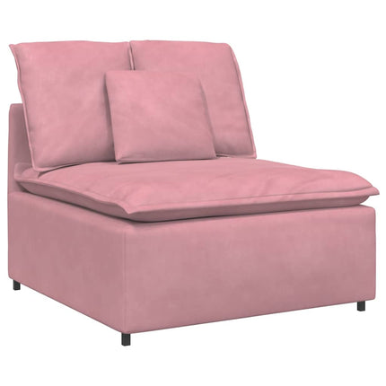 Divano Modulare con Cuscini Rosa