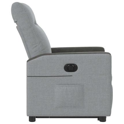 Poltrona Reclinante Alzapersona Elettrica Grigio Chiaro Tessuto