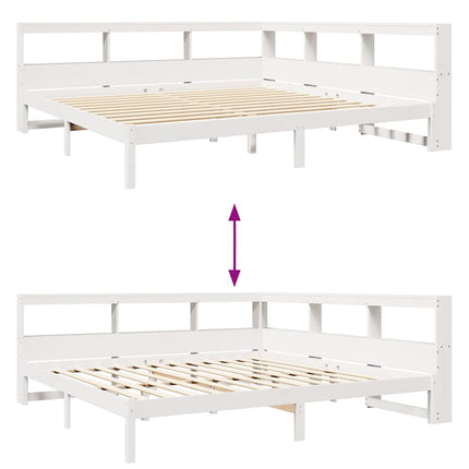 Giroletto con Libreria senza Materasso 180x200 cm in Legno Pino