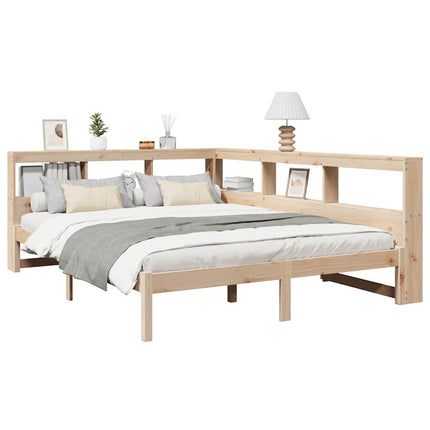 Letto Libreria senza Materasso 135x190 cm in Legno di Pino