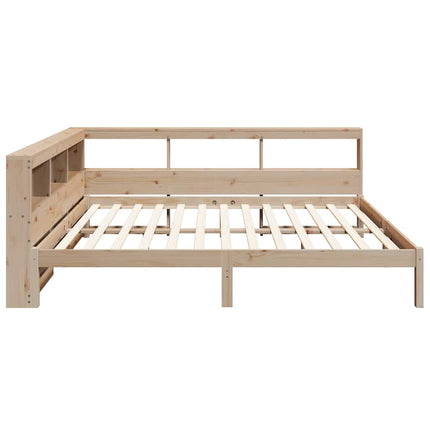 Letto Libreria senza Materasso 135x190 cm in Legno di Pino