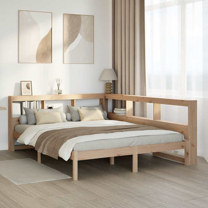 Letto Libreria senza Materasso 135x190 cm in Legno di Pino