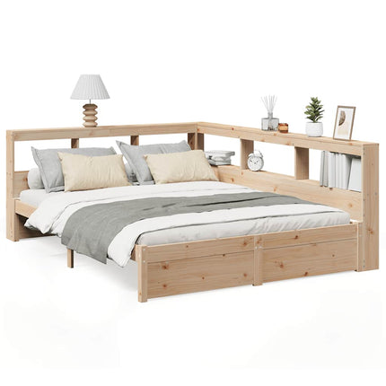 Letto Libreria senza Materasso 150x200 cm in Legno di Pino