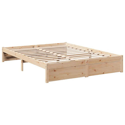 Letto Libreria senza Materasso 150x200 cm in Legno di Pino