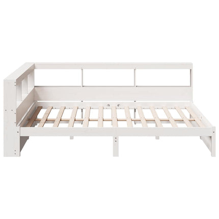 Letto Libreria senza Materasso Bianco 150x200 cm Legno di Pino