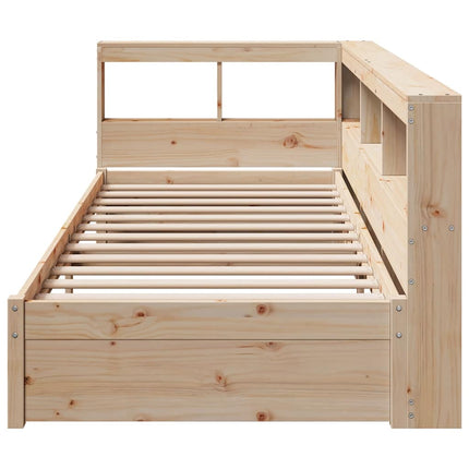 Letto Libreria senza Materasso 90x200 cm Legno Massello Pino