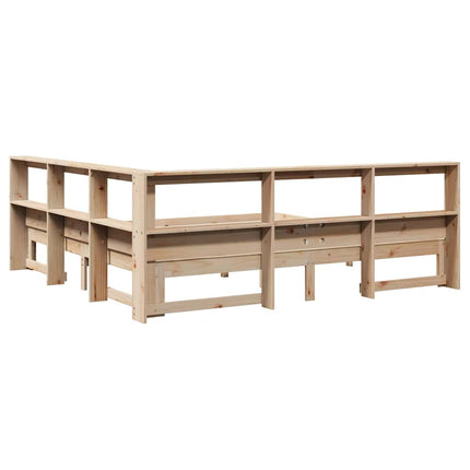 Letto Libreria senza Materasso 180x200 cm in Legno di Pino