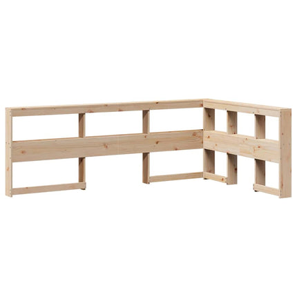 Letto Libreria senza Materasso 140x200 cm in Legno di Pino