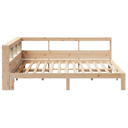 Letto Libreria senza Materasso 140x200 cm in Legno di Pino