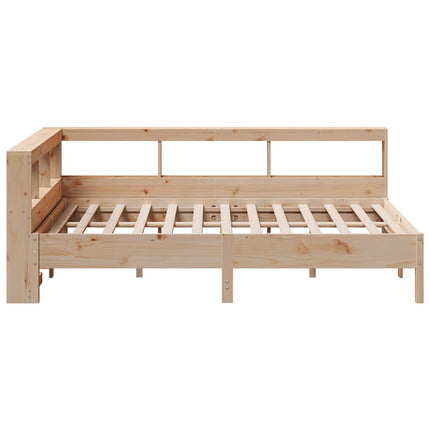 Letto Libreria senza Materasso 140x190 cm in Legno di Pino