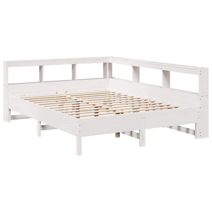 Letto Libreria senza Materasso Bianco 135x190 cm Legno di Pino
