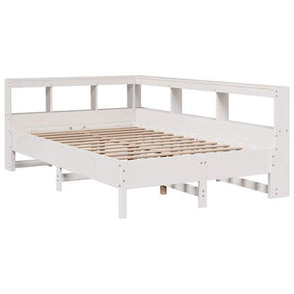 Letto Libreria senza Materasso Bianco 120x190 cm Legno di Pino
